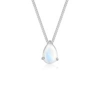 Elli Halskette Damen Tropfen Anhänger Elegant mit Mondstein in 925 Sterling Silber Vergoldet