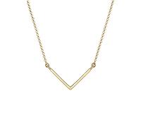 Elli, Halskette V-Kette Geo Minimal Basic 925er Sterling Silber in gold, Schmuck für Damen Gr. 45 cm