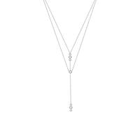 Elli Halskette Damen Y-Kette Geo Layer mit Kristallen in 925 Sterling Silber
