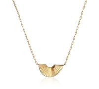 Elli PREMIUM Halskette mit Anhänger Silber 925 vergoldet 24K Kette Damen Schmuck Geschenke für Frauen Mädchen Mama Freundin, Goldene Silberkette Länge 40 cm