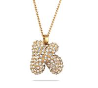 Elli Halskette - Halskette Buchstabe K Weiß 925 Sterling Silber ver - Gr. unisize - in Gold - für Damen