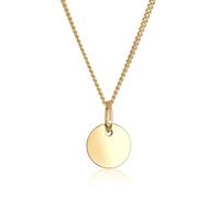 Elli Premium Kette mit Anhänger »Plättchen Coin Rund 585 Gelbgold (14 Karat)«, Kreis