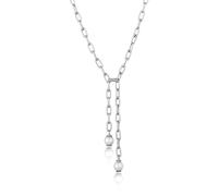 Elli PREMIUM - Y-Kette Gliederkette Synthetische Perle Weiß 925 Sterling Silber Ketten 1 ct Damen