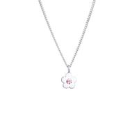 Elli Halskette Kinder Blumen Anhänger mit Kristallen aus 925 Sterling Silber Rosé Vergoldet