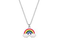 Elli Halskette Kinder Regenbogen Wolke Emaille Happy 925 Silber