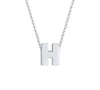 Elli Halskette Silber 925 Buchstabe H Anhänger Kette Damen Schmuck Geschenke für Frauen Mädchen Mama Freundin, Letter Silberkette Länge 45 cm