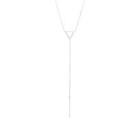 Elli Halskette Silber 925 Dreieck Geo Anhänger Y-Kette Damen Schmuck Geschenke für Frauen Mädchen Mama Freundin, Silberkette Länge 60 cm