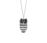 Elli Halskette Silber 925 Eulen Anhänger Damen Kette Kristall, Schmuck