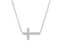Elli Halskette Damen Kreuz Anhänger Elegant mit Swarovski® Kristallen aus 925 Sterling Silber