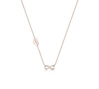 Elli Halskette Silber 925 Rosé 18K Vergoldet Herz Infinity Zeichen Anhänger Kette Damen Schmuck Geschenke für Frauen Mädchen Mama Freundin, Silberkette Länge 45 cm