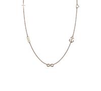 Elli Halskette Silber 925 Rosé 18K Vergoldet Kreuz Herz Infinity Anker Anhänger Kette Damen Schmuck Geschenke für Frauen Mädchen Mama Freundin, Silberkette Länge 40 cm