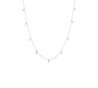 Elli Halskette Silber 925 Solitär Anhänger Damen Kette Layer Kristall, Schmuck Geschenke für Frauen Mädchen Mama Freundin, Silberkette Länge 45 cm