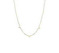 Elli Halskette Silber 925 Vergoldet 24K Dreieck Trio Plättchen Anhänger Kette Damen Schmuck Geschenke für Frauen Mädchen Mama Freundin, Geo Silberkette Länge 40 cm