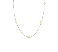 Elli Halskette Silber 925 Vergoldet 24K Kreuz Herz Infinity Anker Anhänger