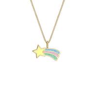 Elli Halskette Silber 925 Vergoldet 24K Sternschnuppen Kette Kinder Emaille