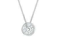 Elli Halskette Silber 925 Vintage Coin Münze Anhänger Kette Damen Schmuck Geschenke für Frauen Mädchen Mama Freundin, Silberkette Länge 42 cm