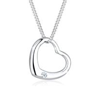 Elli Halsketten - Halskette Herz Liebe Diamant (0.03 ct.) 925 Silber - Gr. unisize - in Gold - für Damen