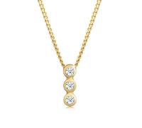 Elli Halsketten - Halskette Kreis Geo Trio Diamant (0.045 ct.) 585 G - Gr. unisize - in Gold - für Damen