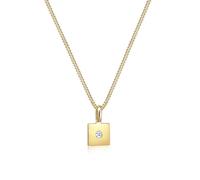 Elli Halsketten - Halskette Viereck Anhnger Diamant (0.015 ct) 585e - Gr. unisize - in Gold - für Damen