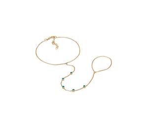 Elli Handkette Rosé 925 Sterling Silber, mit Kristallen von Swarovski® goldfarben Damen