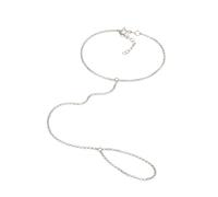 Elli Handkette Weiß 925 Silber, mit Kristallen von Swarovski® silberfarben Damen