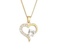 Elli Herz 925 Silber, mit Kristallen von Swarovski® goldfarben Damen