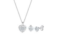Elli Herz Amour 925 Silber, mit Kristallen von Swarovski® Weiß Damen