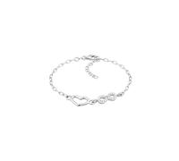 Elli Herz Infinity Weiß 925 Sterling Silber, mit Kristallen von Swarovski® silberfarben Damen