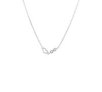 Elli Herz Infinity Weiß 925 Sterling Silber, mit Kristallen von Swarovski® silberfarben Damen
