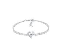 Elli Herz Liebe 925 Silber, mit Kristallen von Swarovski® silberfarben Damen