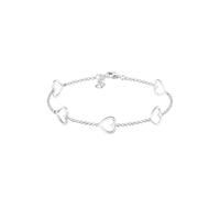 Elli, Armband Herz Liebe Cut-Out Basic Trend Romantik 925 Silber in silber, Schmuck für Damen Gr. 16 cm