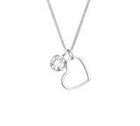 Elli Herz Liebe Cut Out Kristalle 925 Silber 45 Damen