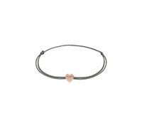 Elli Herz Liebe Trend Textilband 925 Silber rosefarben Damen
