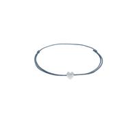 Elli Armband Damen Herz Anhänger Elastisch Basic mit Nylon Blau in 925 Sterling Silber