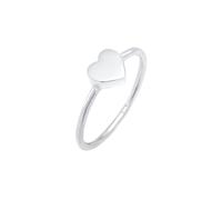 Fingerring ELLI "Herz Liebe Valentinstag Zeitlos 925 Silber" Gr. 56, silber, Fingerringe, Damen, 56mm, ohne Stein, Silber 925 (Sterlingsilber) (84030262-56) silber
