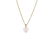 Elli Herz Muschel Anhänger Weiß Silberfarben goldfarben Damen