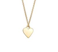 Elli Herz Plättchen Anhänger Filigran 925 Silber goldfarben Damen