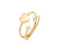 Elli Herz Stapelring Set 925 Silber, mit Kristallen von Swarovski® 56 Damen