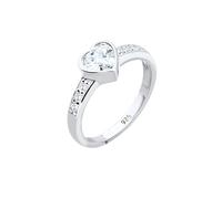 Elli Herz Symbol Verlobung Zirkonia 925 Sterling Silber 56 Damen