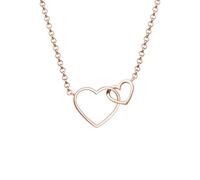 Elli Halskette Herz Unendlichkeit Liebe 925 Sterling Silber, roségold Rosegold