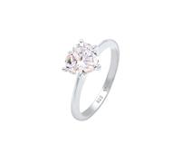 Elli Herz Zirkonia Verlobungsring Solitär 925 Silber 54 Damen