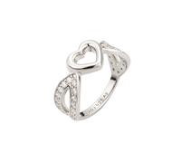 Elli Herz Zirkonia Weiß 925 Sterling Silber 56 Damen