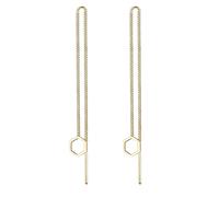 Elli Hexagon Geo Minimal 925 Sterling Silber goldfarben Damen