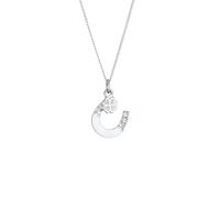 Elli Hufeisen Kleeblatt 925 Silber, mit Kristallen von Swarovski® 55 Damen