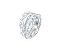 Elli Infinity Bandring 925 Silber, mit Kristallen von Swarovski® 52 Damen