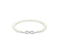 Elli Armband Damen Infinity Perle mit Kristalle in 925 Sterling Silber