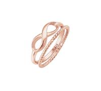 Elli Infinity Stapelring Twisted 2er Set 925 Silber 54 Damen