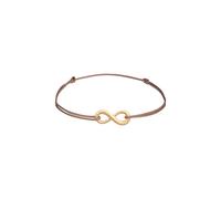 Elli Infinity Unendlichkeit Nylon Bändchen 925er Silber Braun Damen