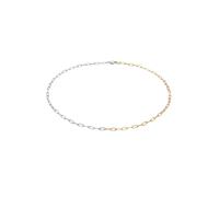Elli Kette Damen Silber 925 Schmuck Vergoldet 24K Geschenke für Frauen Halskette Mädchen Mama Freundin, Gliederkette Bicolor Länge 40 cm