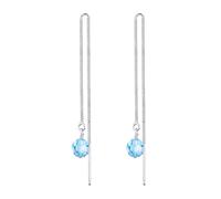 Elli Kette Kugel Kristalle Eleganz Silber Hellblau Damen